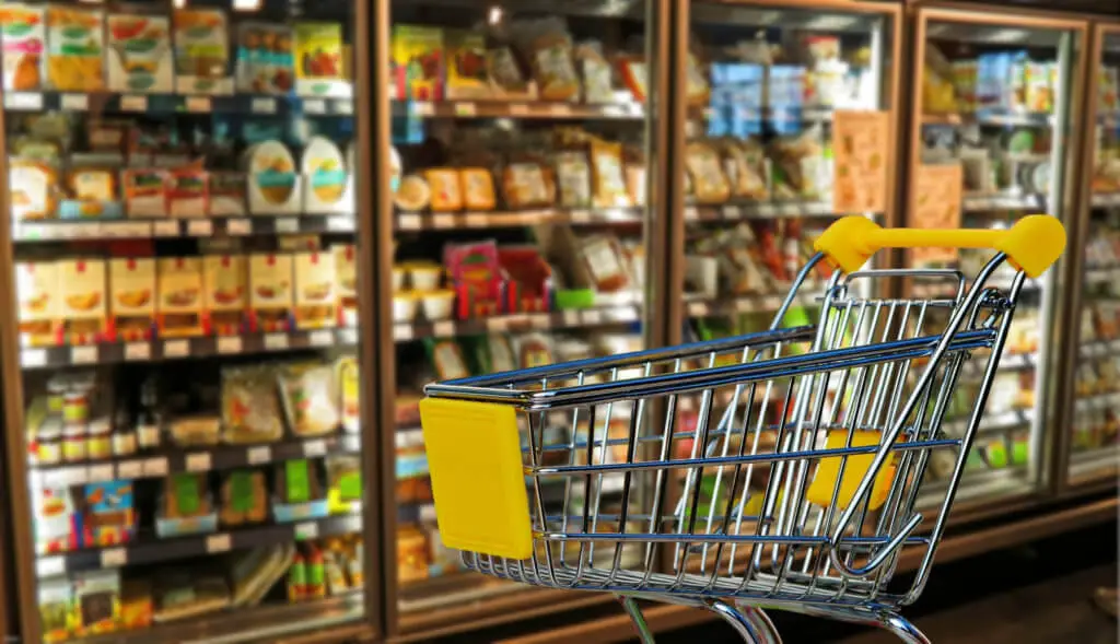 grocery cart in store