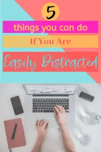 Staying on task if you get distracted easily pinterest graphic