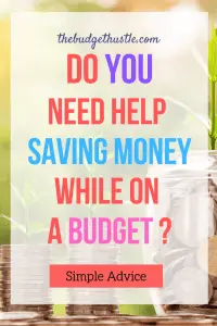 saving money on a budget pinterest graphic