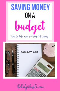 7 ways to save money on a budget pinterest graphic