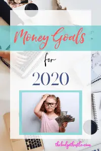 money goals for 2020 pinterest graphic