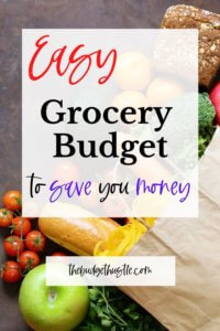 easy grocery budget pinterest graphic