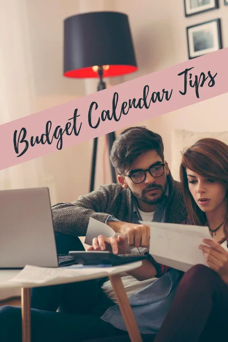 Budget Calendar Tips pinterest graphic
