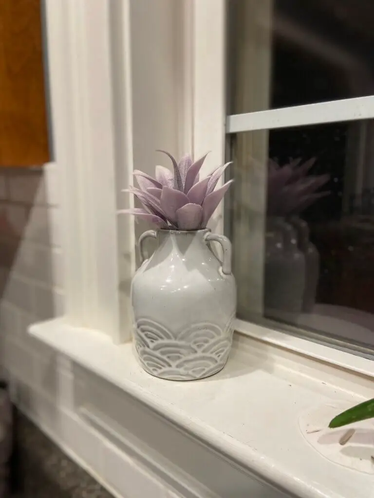 photo of fake plant and vase