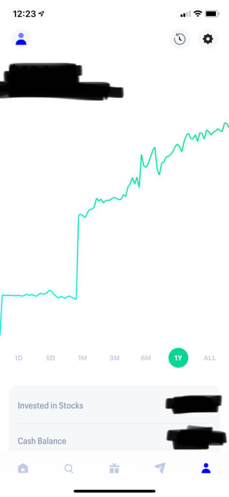 screenshot of my investment account with public.com