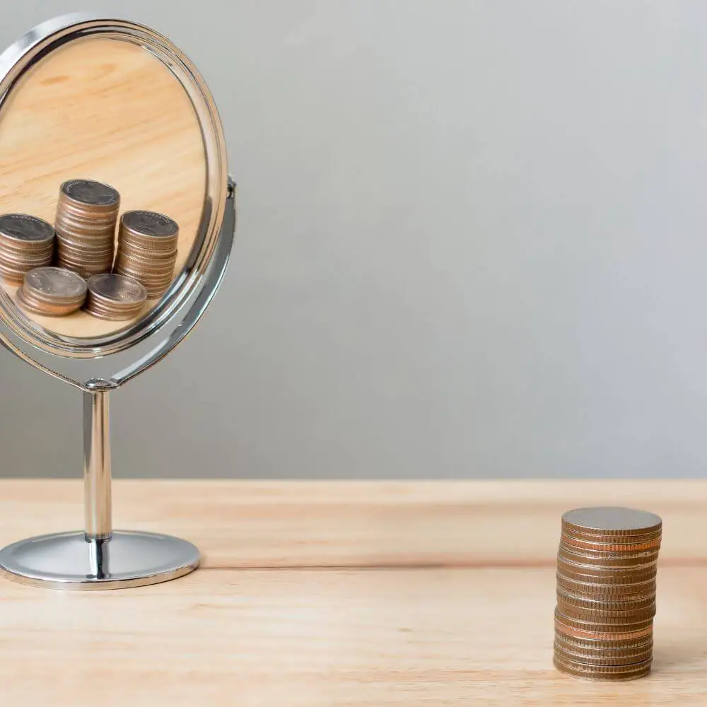 mirror image of change showing an example of investing