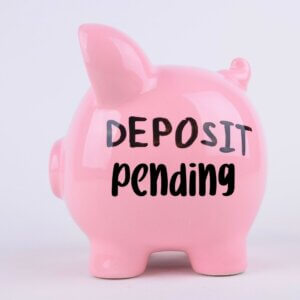 piggy bank- deposit pending