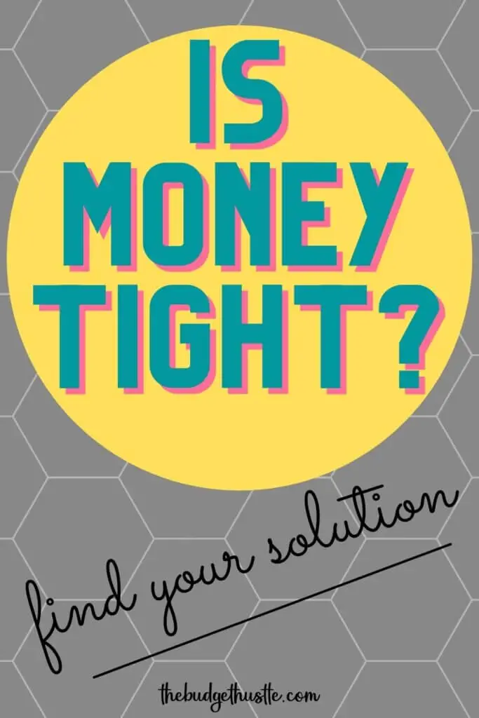 is money tight pinterest graphic