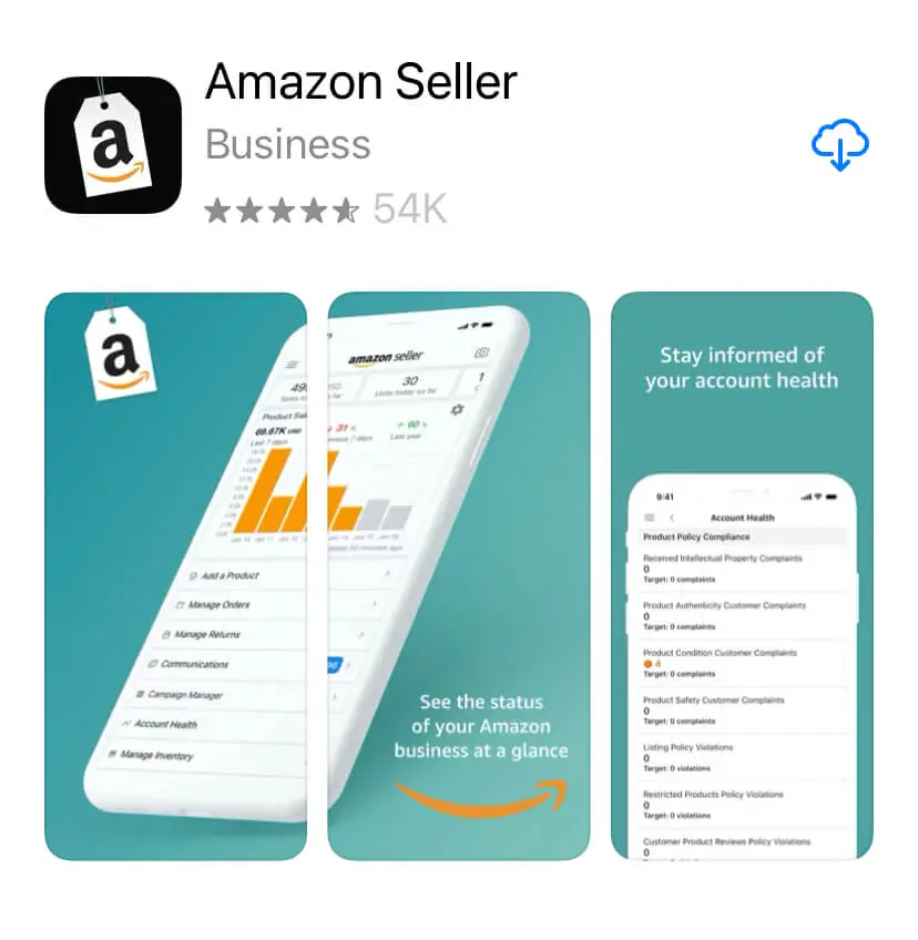 amazon sellers app in app store