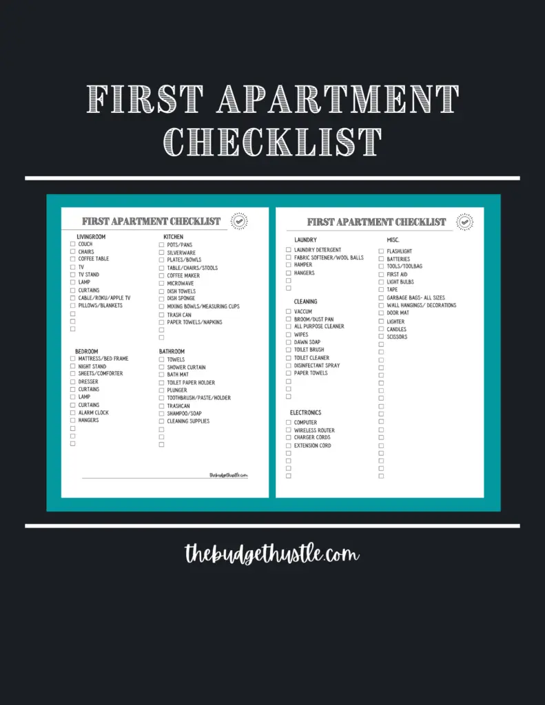 Your First Apartment Checklist