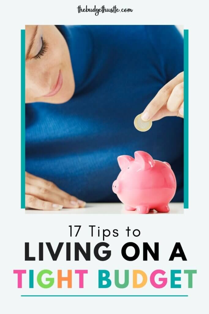 living on a tight budget pinterest graphic