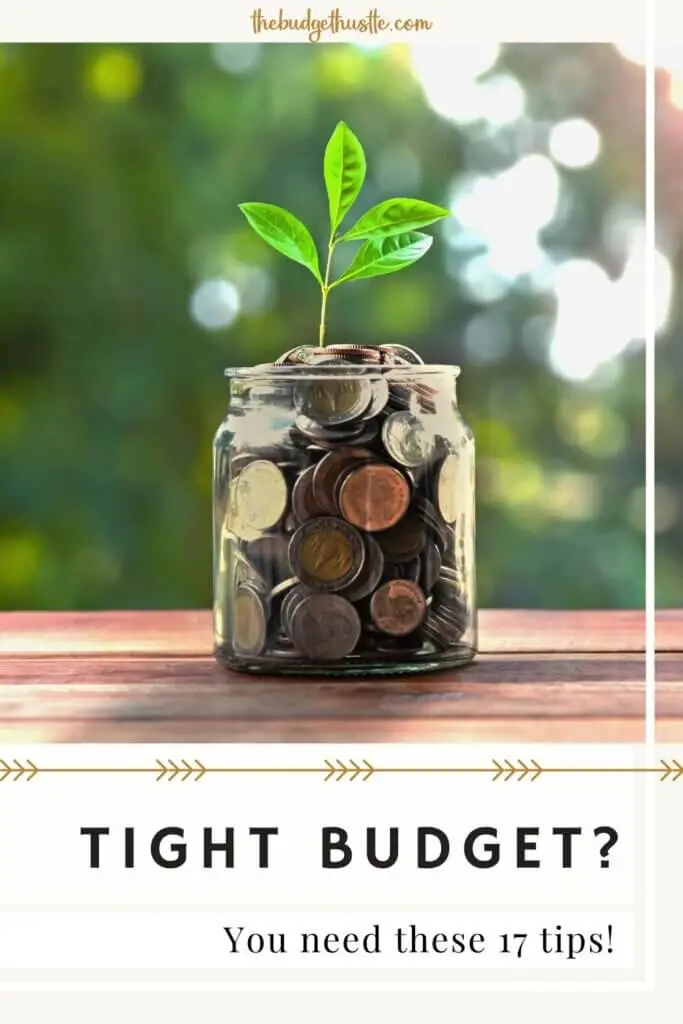 tight budget pinterest graphic jar with pennies