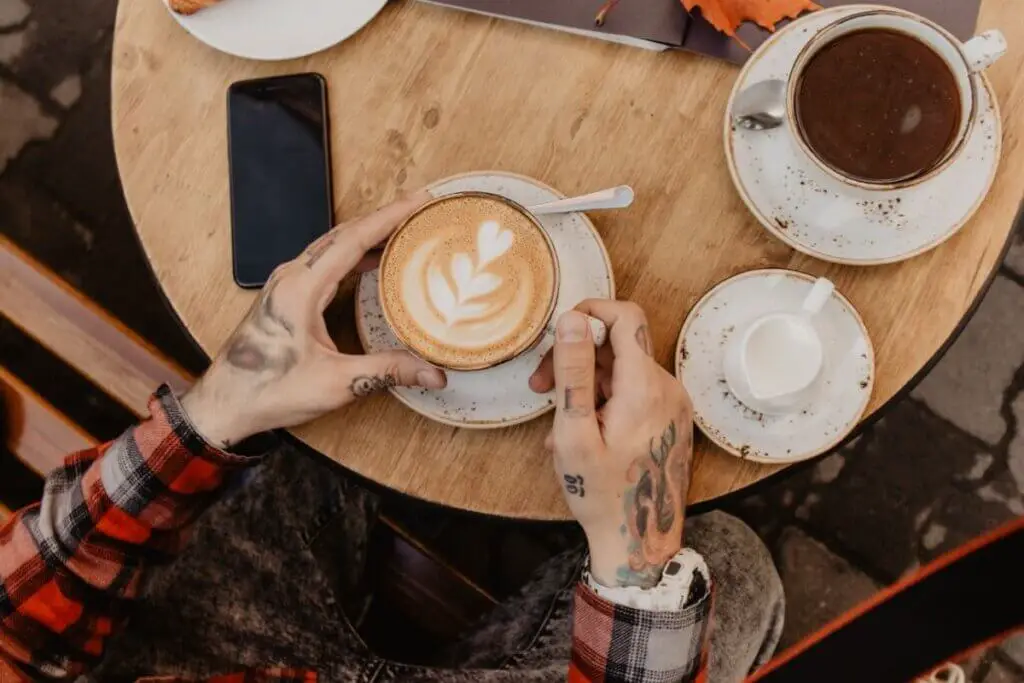 coffee cup in coffee shop